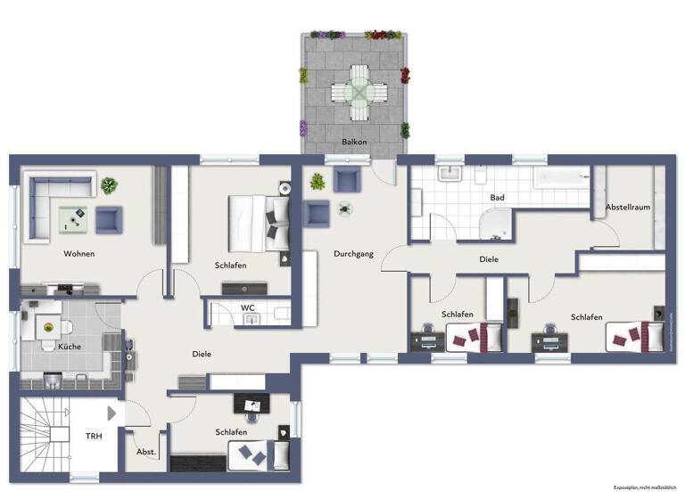 Wohnung zum Kauf 209.000 € 6 Zimmer 131,9 m² 1. Geschoss Bevergern Hörstel 48477