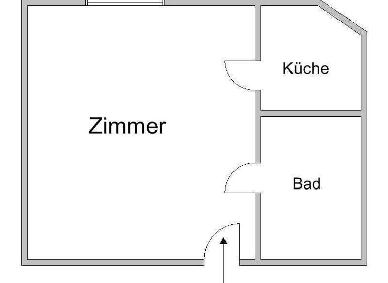 Wohnung zur Miete 1.300 € 1 Zimmer 24 m² 1. Geschoss Sachsenhausen Frankfurt am Main 60594