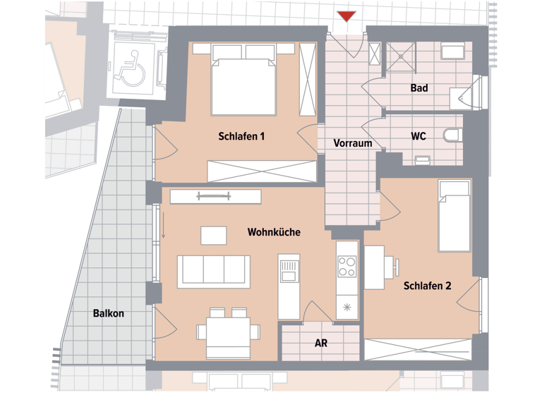 Wohnung zum Kauf 374.200 € 3 Zimmer 71 m² 2. Geschoss Corneliusweg Gösting Graz,13.Bez.:Gösting 8051
