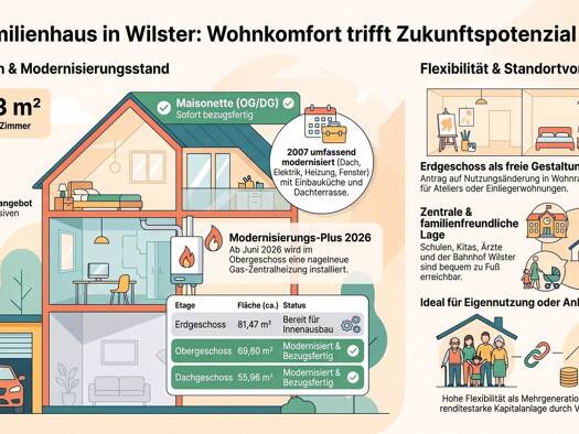 Haus zum Kauf als Kapitalanlage geeignet 250.000 € 8 Zimmer 207 m² 251 m² Grundstück Wilster 25554
