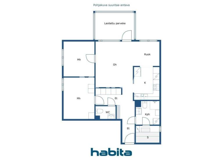 Studio zum Kauf 174.500 € 3 Zimmer 74 m² 1. Geschoss Ilotulitustie 20 Helsinki 00930