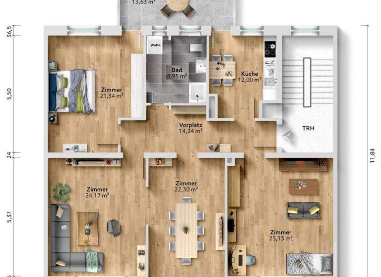 Wohnung zum Kauf 349.000 € 4 Zimmer 132 m² 5. Geschoss frei ab 01.05.2026 Süd Ludwigshafen am Rhein 67061