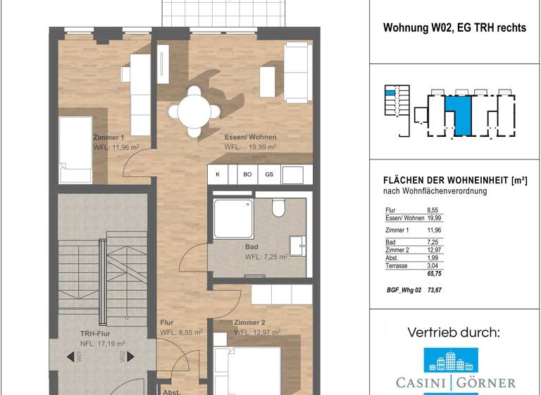 Wohnung zum Kauf provisionsfrei 398.000 € 3 Zimmer 66 m²<br/>Wohnfläche EG<br/>Geschoss Halstenbek 25469
