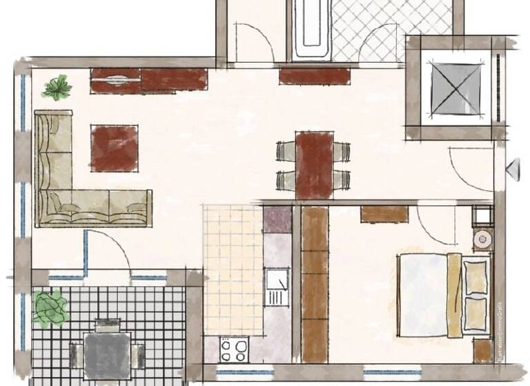 Wohnung zum Kauf 392.000 € 2 Zimmer 63,6 m²<br/>Wohnfläche 01.08.2025<br/>Verfügbarkeit Münchener Str. 9 Feichten Isen 84424