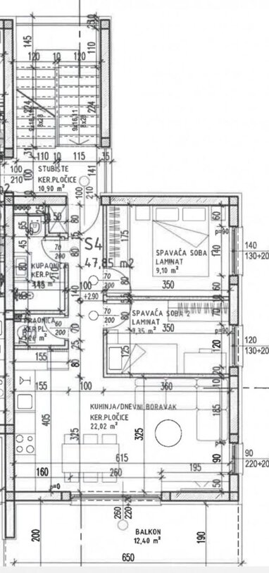 Wohnung zum Kauf 188.700 € 2 Zimmer 54 m² 1. Geschoss Trogir center