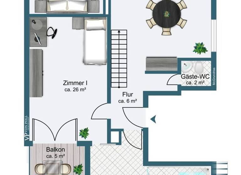 Wohnung zum Kauf 1.590.000 € 4 Zimmer 166,9 m² 4. Geschoss Sachsenhausen Frankfurt am Main 60596