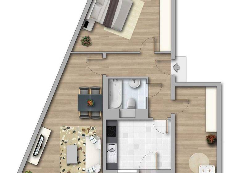 Wohnung zur Miete 470 € 3 Zimmer 74,4 m² 6. Geschoss frei ab 01.05.2026 In der Wiese 8 Melchendorf Erfurt 99097