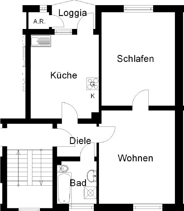 Wohnung zur Miete 402 € 3 Zimmer 60 m²<br/>Wohnfläche 1.<br/>Geschoss 30.04.2025<br/>Verfügbarkeit Stöckstraße 100 Wanne - Nord Herne 44649