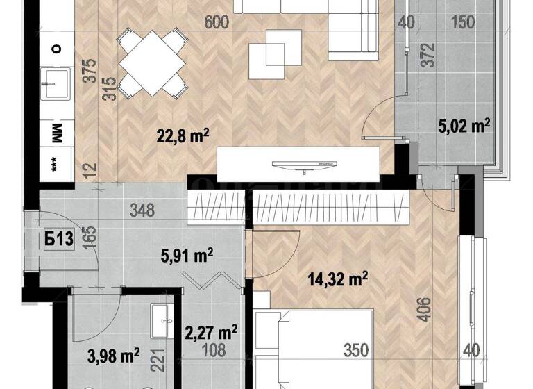 Studio zum Kauf 204.500 € 2 Zimmer 75 m² Sofia
