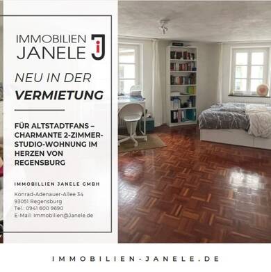 Wohnung zur Miete 670 € 2 Zimmer 45 m² 4. Geschoss frei ab 01.08.2025 Zentrum Regensburg 93047