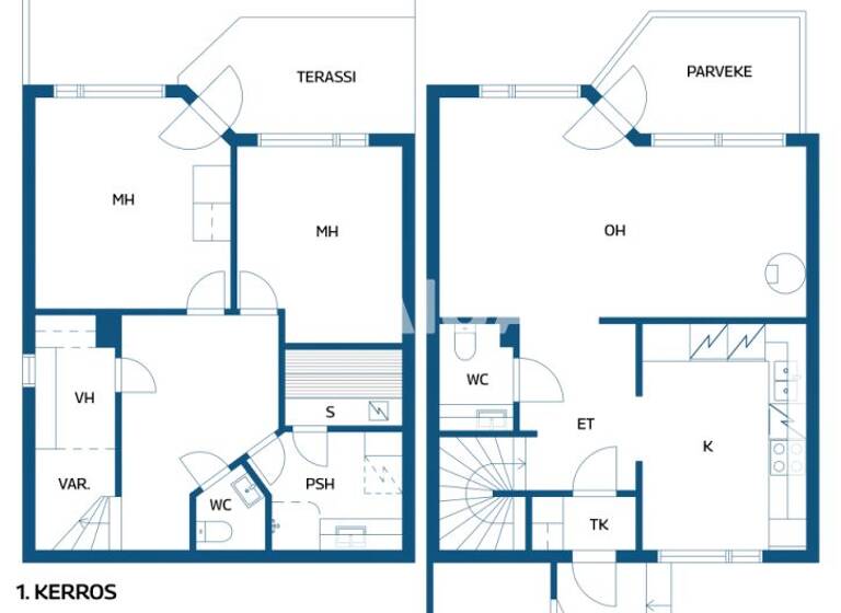 Reihenmittelhaus zum Kauf 114.500 € 3 Zimmer 91,5 m² 1.284 m² Grundstück Takojanpolku 13 Pälkäne 36600