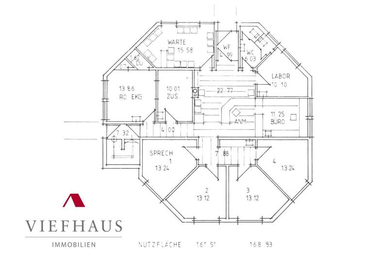 Büro zur Miete provisionsfrei 1.580 € 8 Zimmer 158 m² Bürofläche Bergtheim 97241