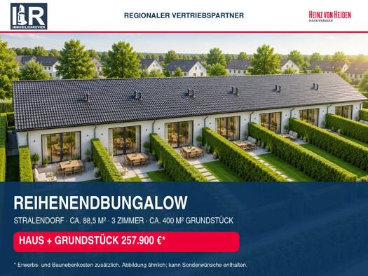 Bungalow zum Kauf provisionsfrei 257.900 € 3 Zimmer 85 m² 300 m² Grundstück Stralendorf 19073