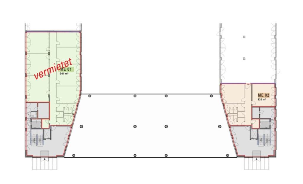 Praxisfläche zur Miete 9,50 € 4.605 m²<br/>Bürofläche ab 133 m²<br/>Teilbarkeit Gebersdorf Nürnberg 90449