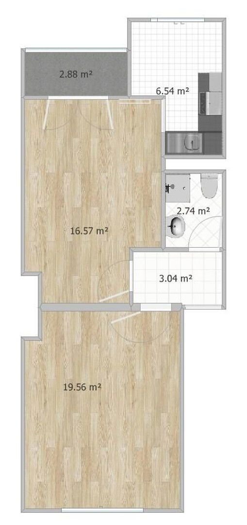 Wohnung zur Miete 650 € 2 Zimmer 50 m²<br/>Wohnfläche 1.<br/>Geschoss Moers - Mitte Moers 47441