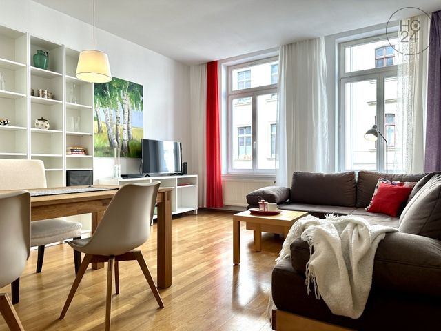 Wohnung zur Miete Wohnen auf Zeit 1.350 € 2 Zimmer 60 m²<br/>Wohnfläche 01.12.2024<br/>Verfügbarkeit Zentrum - West Leipzig 04109