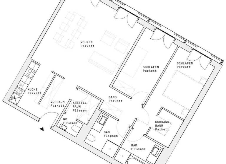Wohnung zur Miete - Erstbezug 1.542 € 3 Zimmer 91 m² 11. Geschoss Wien 1220
