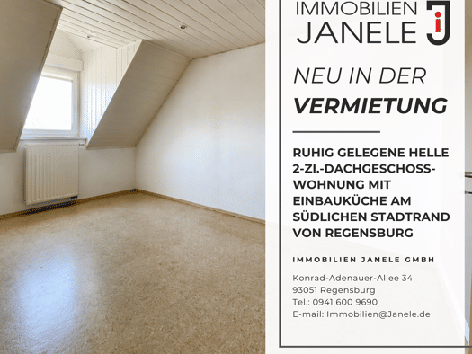 Wohnung zur Miete 560 € 2 Zimmer 61 m² Geschoss 2/2 frei ab 01.10.2026 Graßlfing Pentling 93080