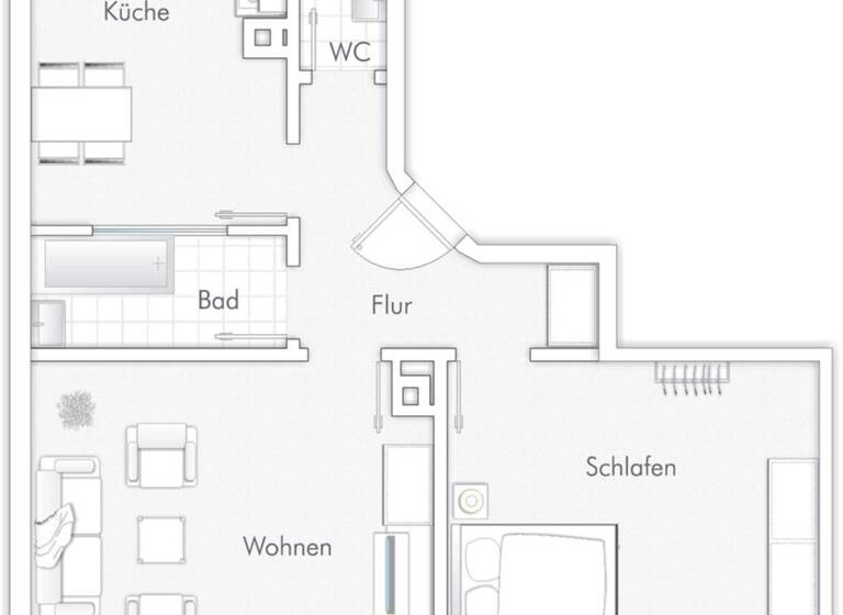 Wohnung zur Miete 700 € 2 Zimmer 54,4 m² 4. Geschoss frei ab 01.04.2026 Wunnensteinstraße 48 Ost Stuttgart 70186