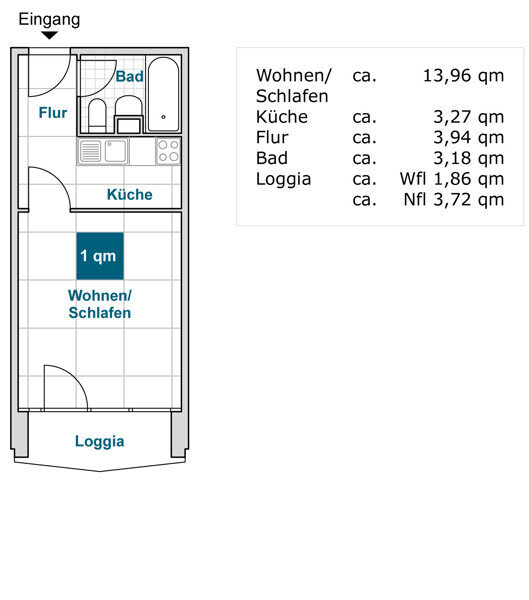 Wohnung zur Miete nur mit Wohnberechtigungsschein 233 € 1 Zimmer 26,4 m²<br/>Wohnfläche 9.<br/>Geschoss 15.03.2025<br/>Verfügbarkeit Am Anger 22 Prohlis-Nord (Am Anger) Dresden 01237