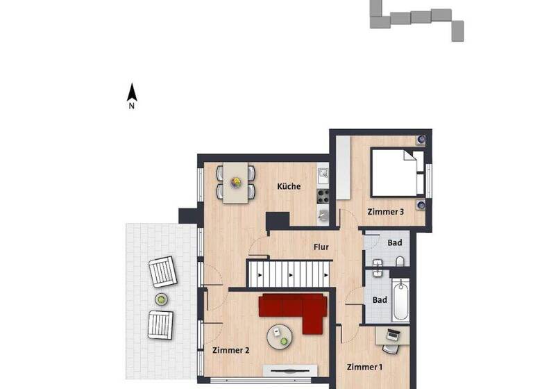 Wohnung zur Miete nur mit Wohnberechtigungsschein 536 € 3 Zimmer 76,6 m² 4. Geschoss frei ab sofort Stralsunder Ring 5 Westhagen Wolfsburg 38444
