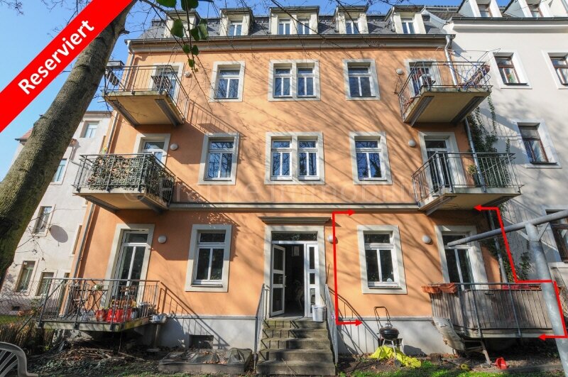 Wohnung zum Kauf 119.000 € 2 Zimmer 49,1 m²<br/>Wohnfläche EG<br/>Geschoss Rudolf-Leonhard-Str. 26 Leipziger Vorstadt (Unterer Hecht) Dresden 01097