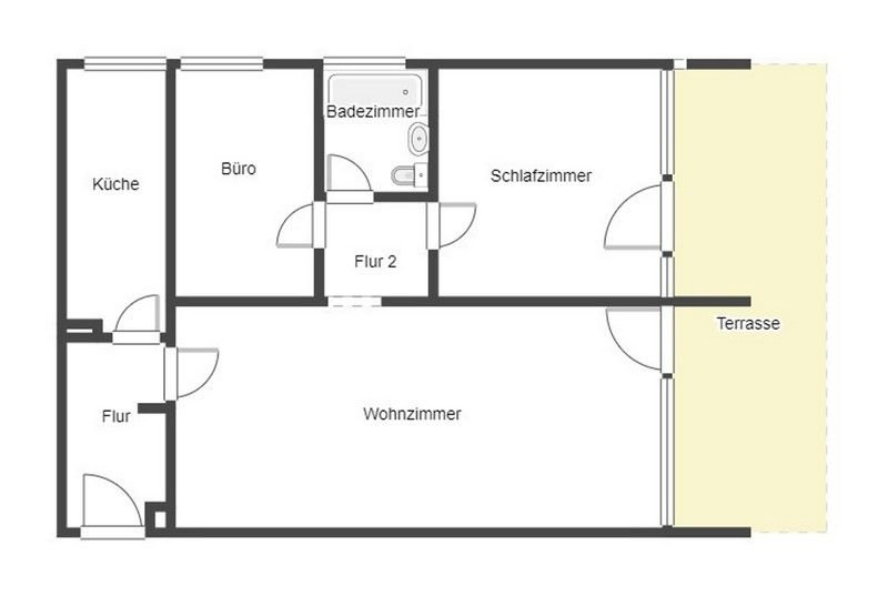 Wohnung zur Miete 600 € 2,5 Zimmer 64,6 m²<br/>Wohnfläche Wintrichring 44 Moosach-Bahnhof München 80992