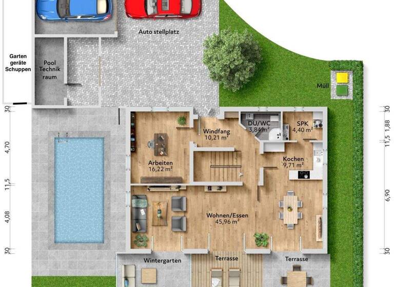 Einfamilienhaus zum Kauf 875.000 € 6 Zimmer 185 m² 700 m² Grundstück Essenbach 84051