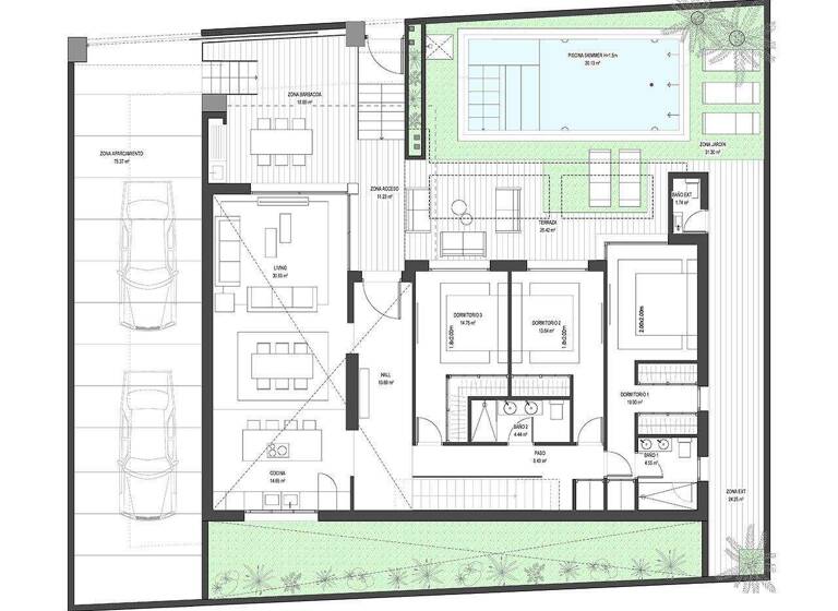 Villa zum Kauf - Erstbezug provisionsfrei 1.073.000 € 4 Zimmer 426 m² 394 m² Grundstück Los Alcázares 30710