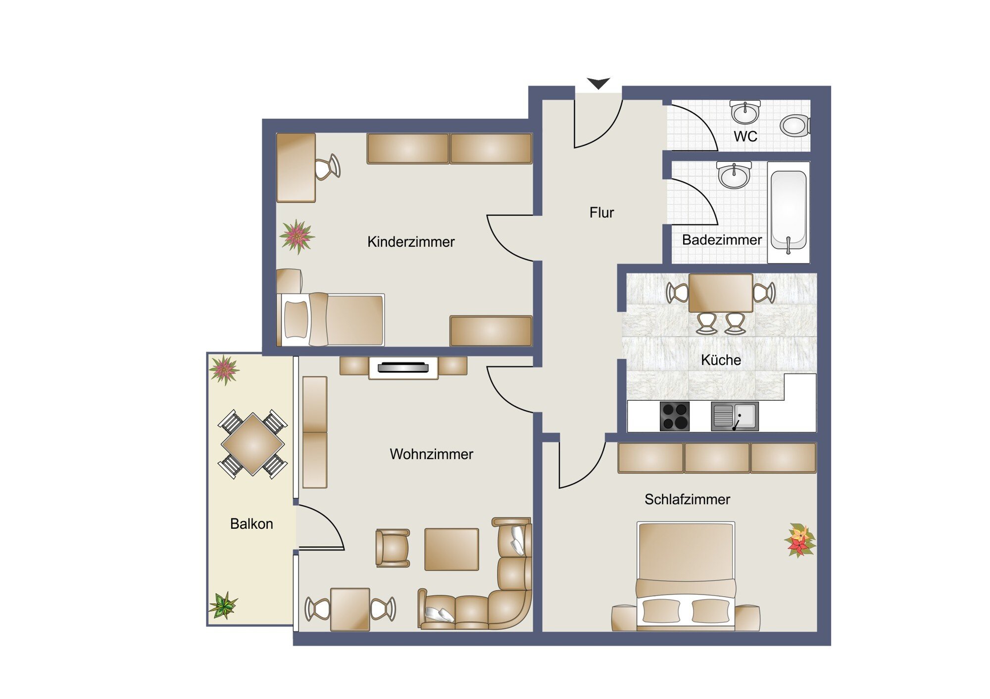 Wohnung zum Kauf 279.000 € 3 Zimmer 81,6 m²<br/>Wohnfläche 2.<br/>Geschoss Münchingen Korntal-Münchingen 70825