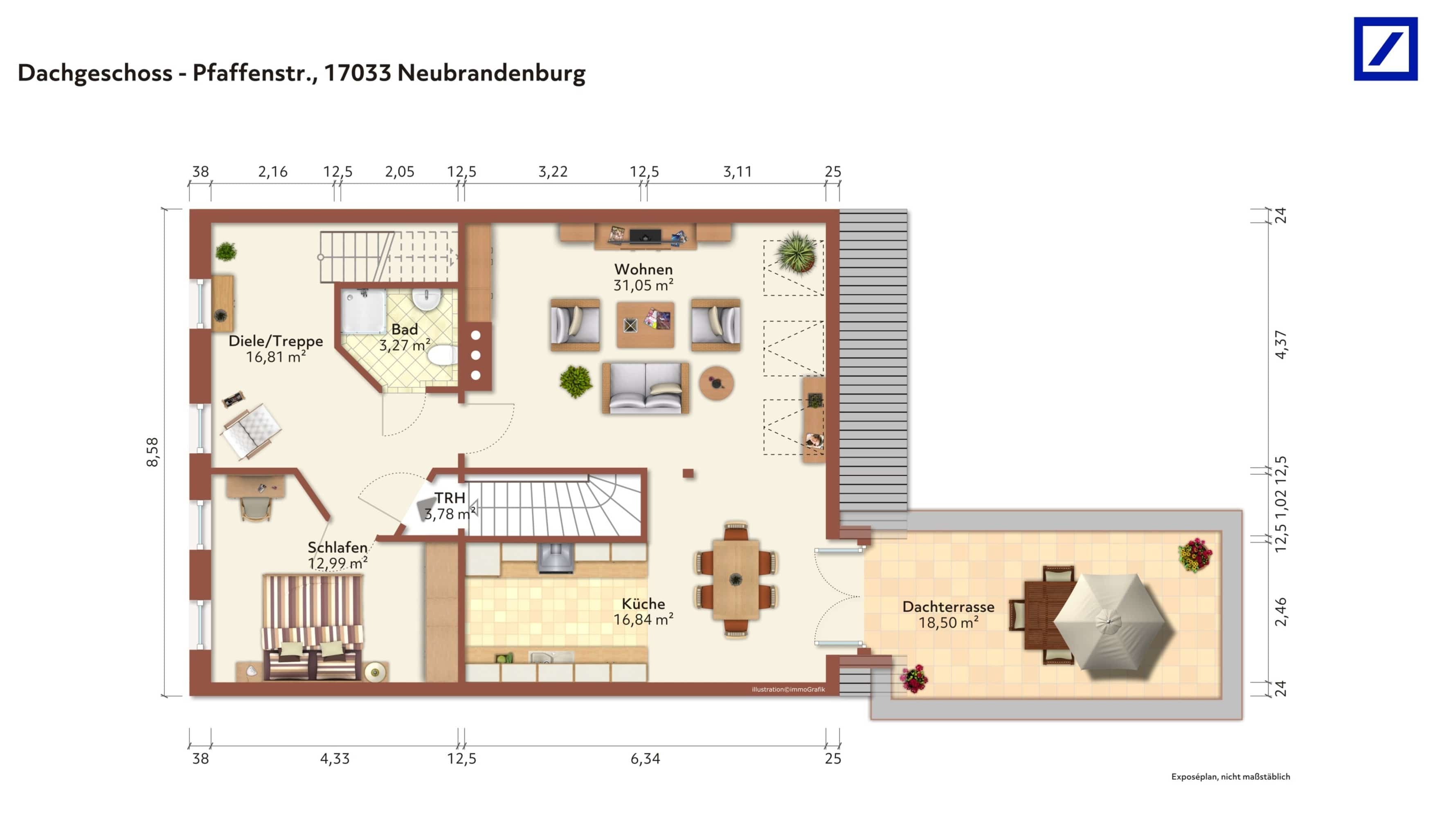 Wohnung zum Kauf provisionsfrei 235.000 € 3 Zimmer 109 m²<br/>Wohnfläche Innenstadt Neubrandenburg 17033