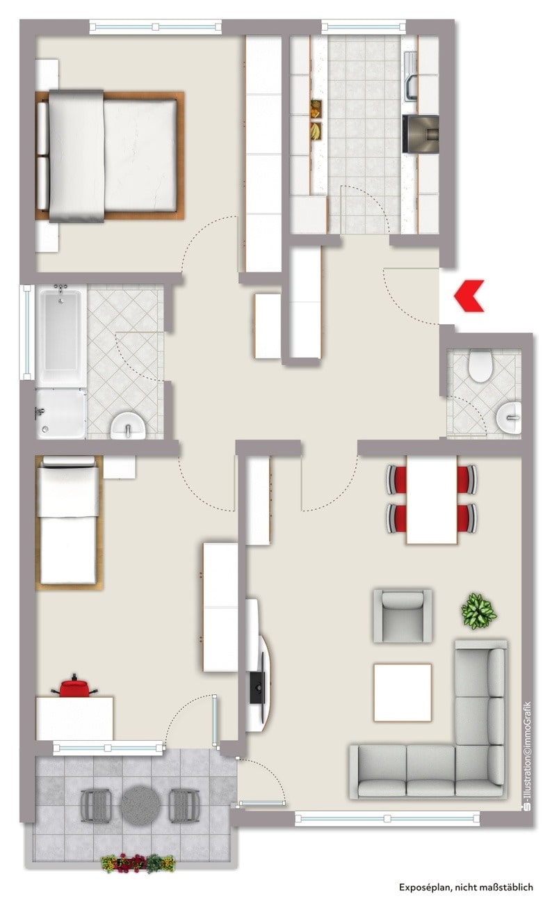 Wohnung zum Kauf 205.000 € 3 Zimmer 76 m²<br/>Wohnfläche 1.<br/>Geschoss Rietenau Aspach 71546