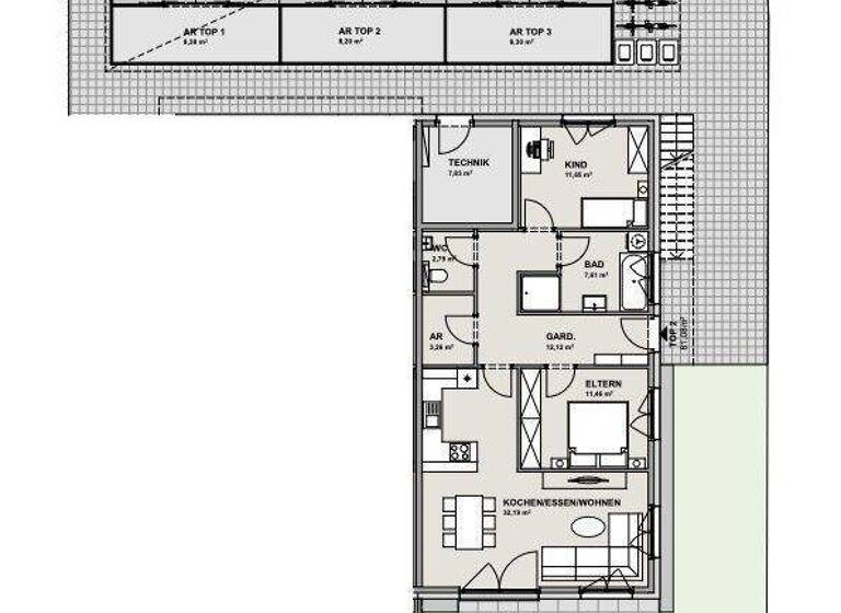 Wohnung zum Kauf - Erstbezug provisionsfrei 455.000 € 3 Zimmer 81,1 m² EG Perwang am Grabensee 5166