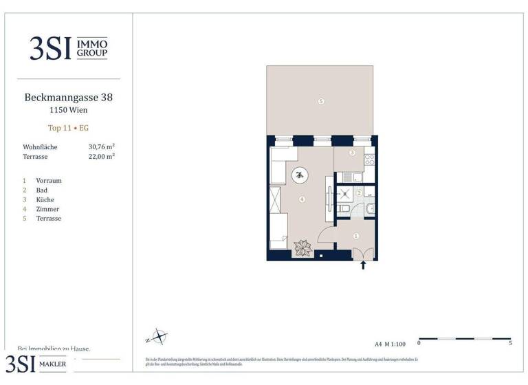 Studio zum Kauf - Erstbezug 175.000 € 1 Zimmer 30,8 m² EG Beckmanngasse 38 Wien 1150