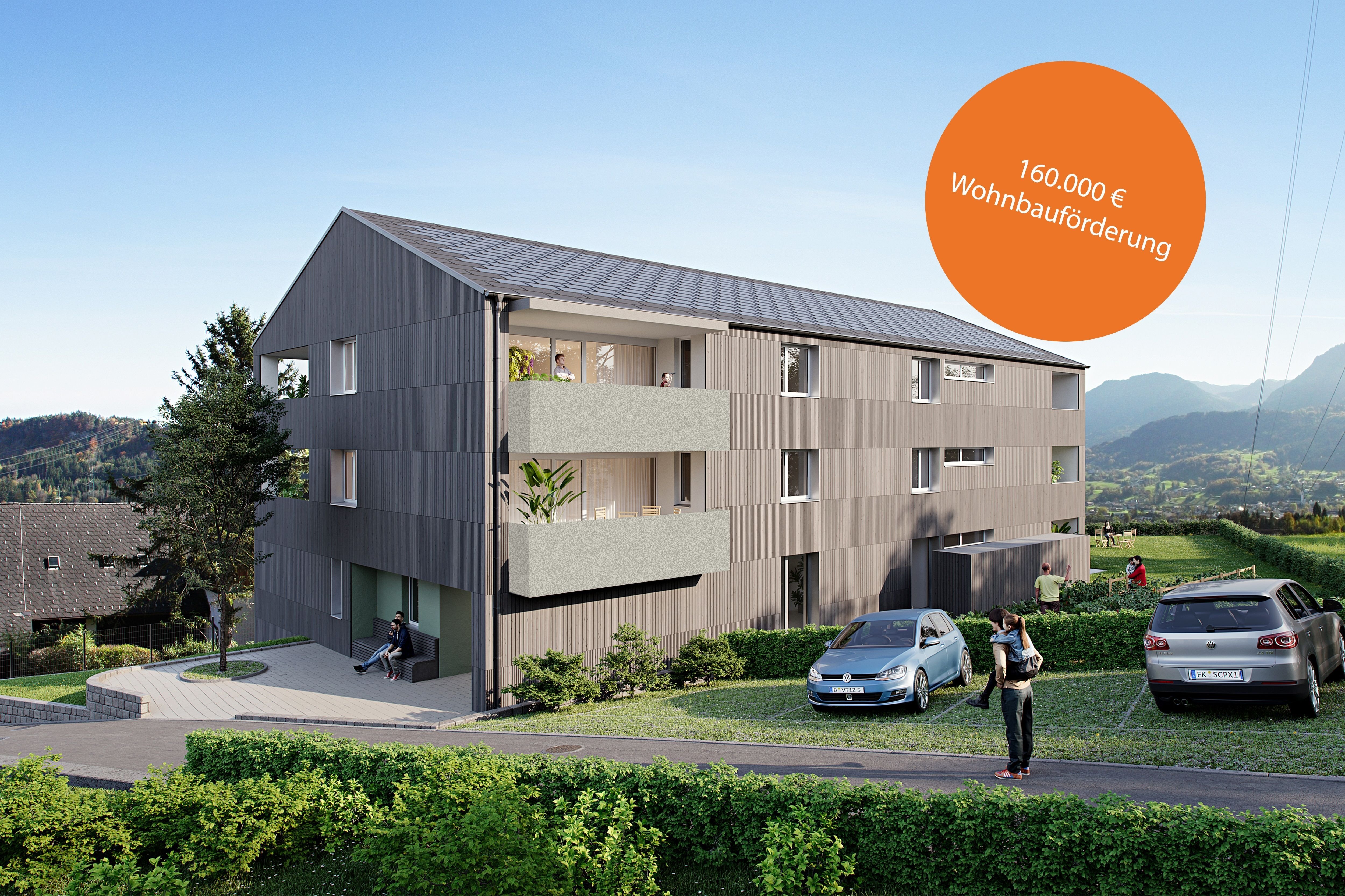 Terrassenwohnung zum Kauf provisionsfrei als Kapitalanlage geeignet 369.450 € 2 Zimmer 52,9 m²<br/>Wohnfläche Badrus 3 Göfis 6811