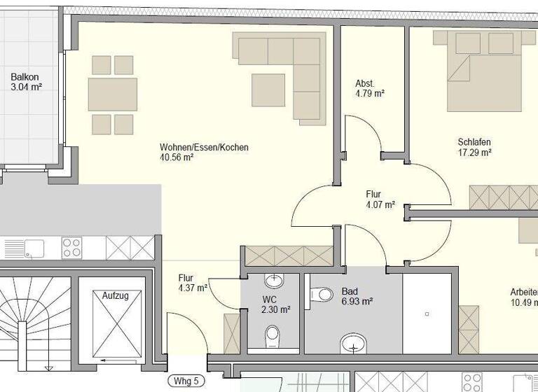 Wohnung zur Miete - Erstbezug 1.050 € 3 Zimmer 92,3 m² 1. Geschoss Wadersloh 59329
