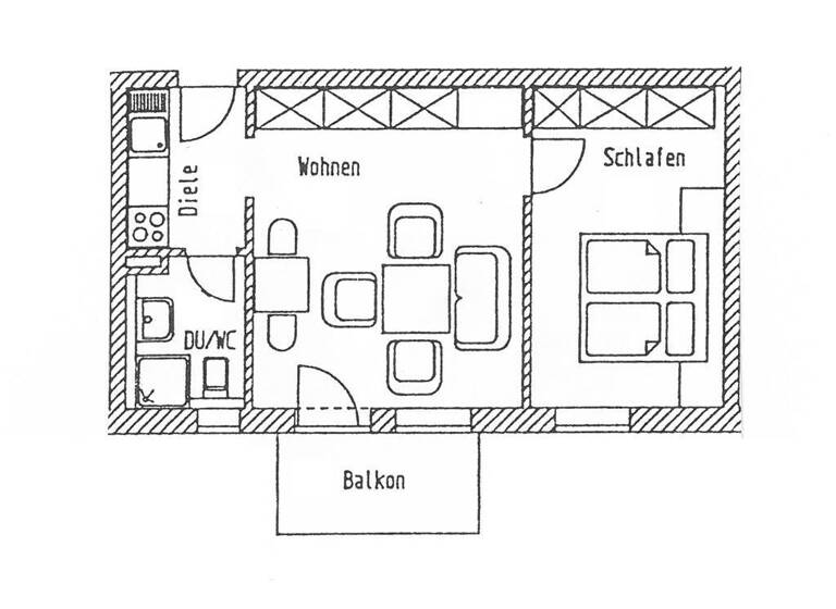 Wohnung zum Kauf 105.000 € 2 Zimmer 42 m² EG frei ab sofort Würding Bad Füssing 94072