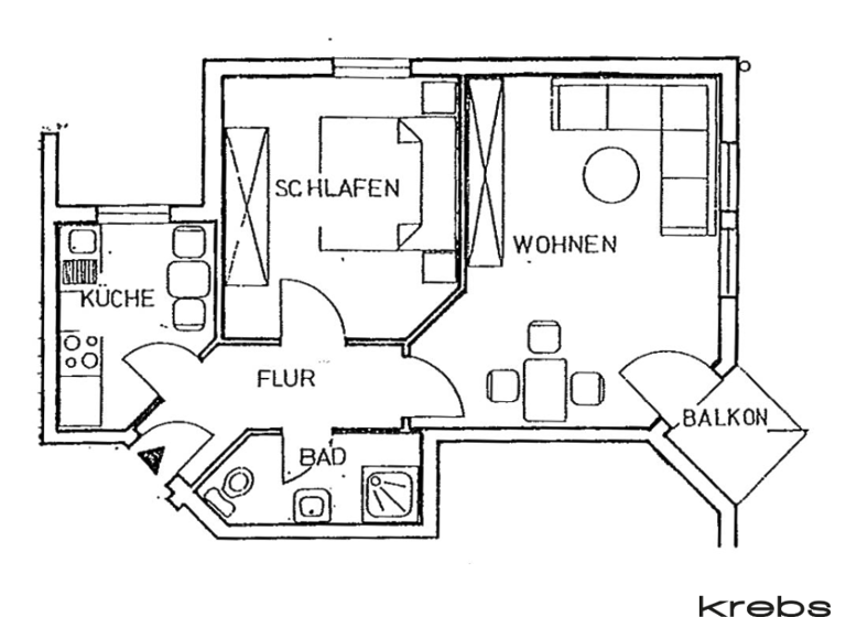 Wohnung zur Miete 515 € 2 Zimmer 49 m² frei ab 01.07.2026 Stettiner Str. 46 Wittlich 54516