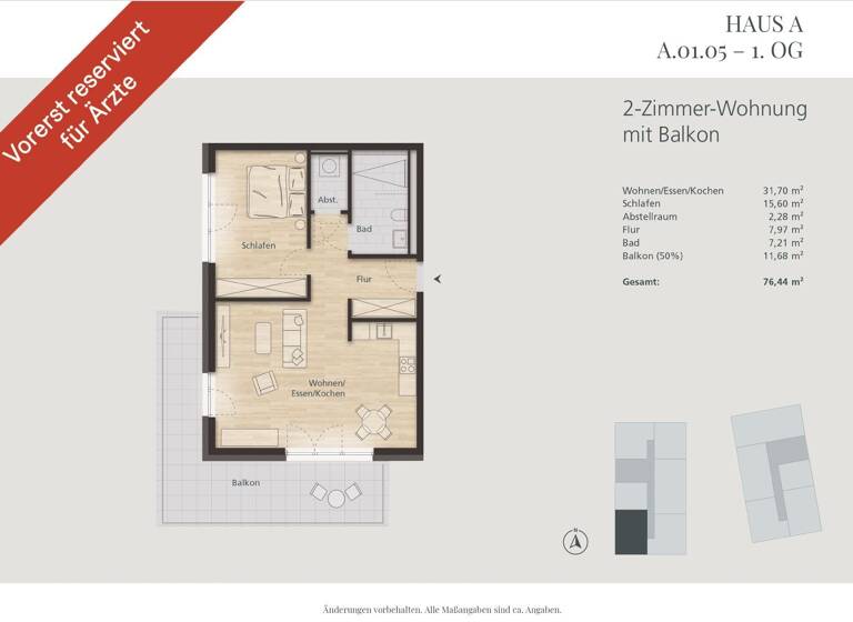 Wohnung zum Kauf 373.791 € 2 Zimmer 76 m²<br/>Wohnfläche 1.<br/>Geschoss Waldshut Waldshut 79761