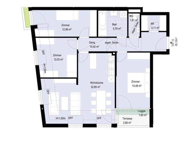 Wohnung zum Kauf - Erstbezug 935.500 € 4 Zimmer 95 m² 3. Geschoss Wien 1180