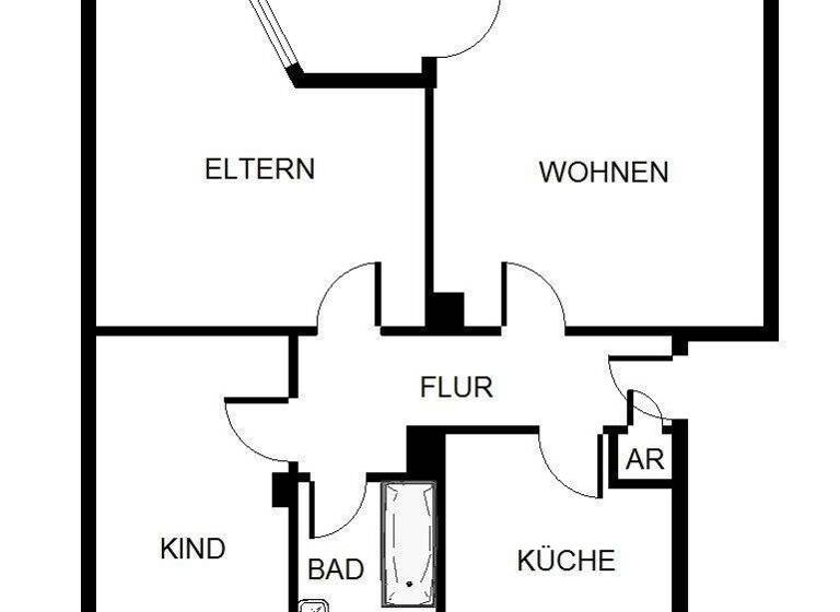 Wohnung zur Miete 439 € 3,5 Zimmer 64,1 m² EG Wiebringhausstraße 21 Hassel Gelsenkirchen 45896