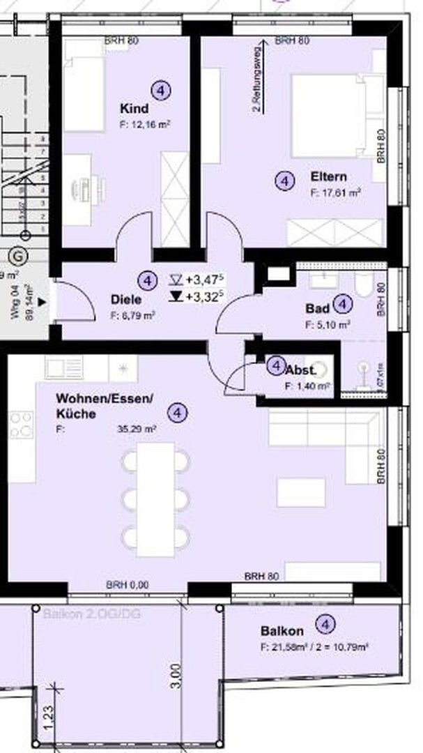 Wohnung zum Kauf provisionsfrei 337.000 € 3 Zimmer 87,4 m²<br/>Wohnfläche 1.<br/>Geschoss 01.07.2025<br/>Verfügbarkeit Oberdorfstraße 1 Oberschopfheim Friesenheim-Oberschopfheim 77948