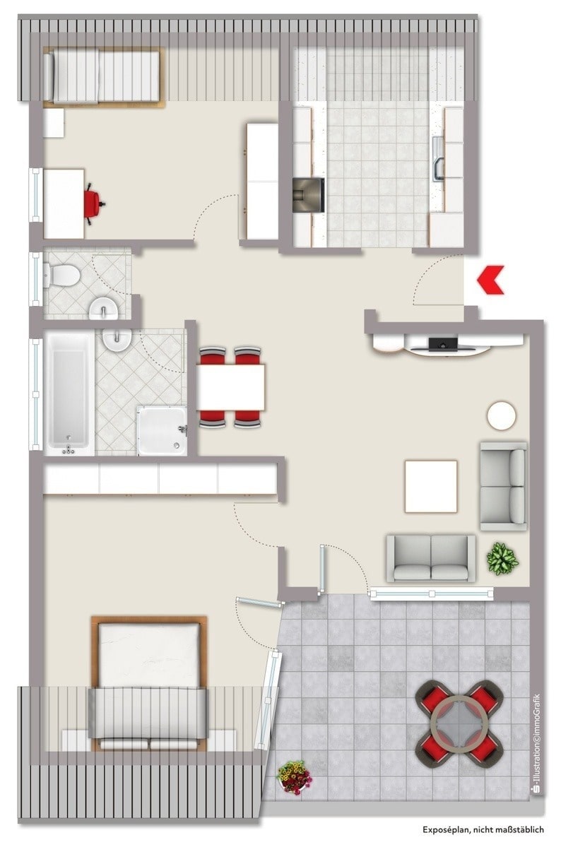 Wohnung zum Kauf 219.000 € 3,5 Zimmer 80 m²<br/>Wohnfläche 3.<br/>Geschoss Backnang Backnang 71522