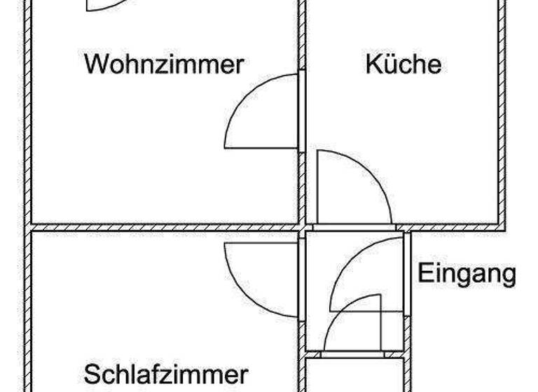 Wohnung zur Miete 300 € 2 Zimmer 45,5 m² 1. Geschoss frei ab sofort Eggersdorfer Straße 17 Fermersleben Magdeburg 39122