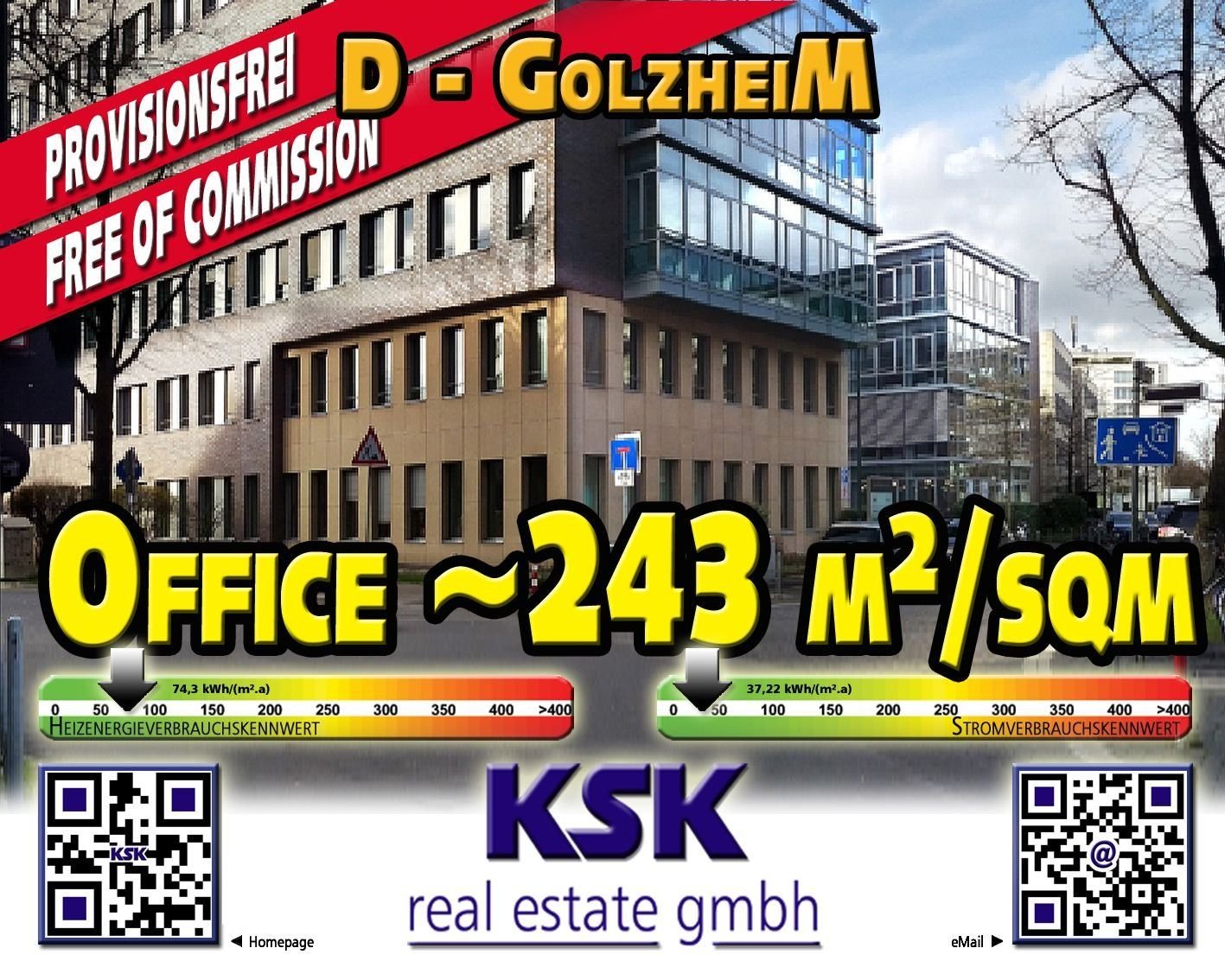 Bürogebäude zur Miete provisionsfrei 16,50 € 242,9 m²<br/>Bürofläche von 242,9 m² bis 415,2 m²<br/>Teilbarkeit Golzheim Düsseldorf 40474