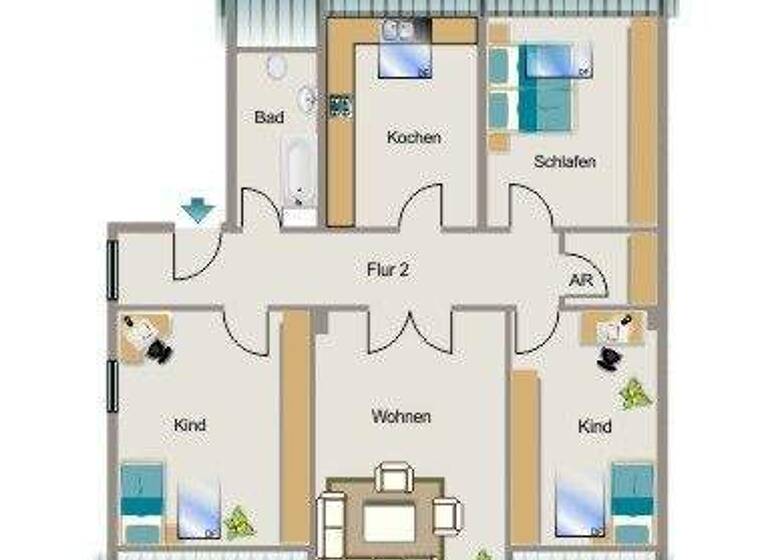 Wohnung zur Miete 609 € 4,5 Zimmer 108,6 m² 2. Geschoss Magdeburger Straße 50 Schalke Gelsenkirchen 45881