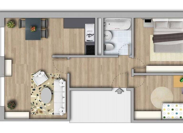 Wohnung zur Miete 368 € 3 Zimmer 55,7 m² 10. Geschoss Friedrichstraße 25 Innenstadt Dessau-Roßlau 06844