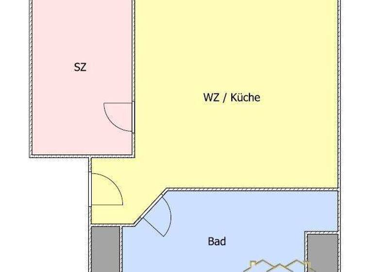 Wohnung zur Miete 296 € 2 Zimmer 37 m² EG Lessingstraße 22 Bitterfeld 06749