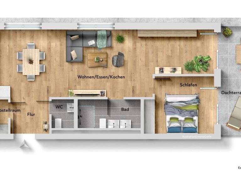 Wohnung zur Miete 995 € 2 Zimmer 68 m² frei ab sofort Stadtmitte Esslingen am Neckar 73728