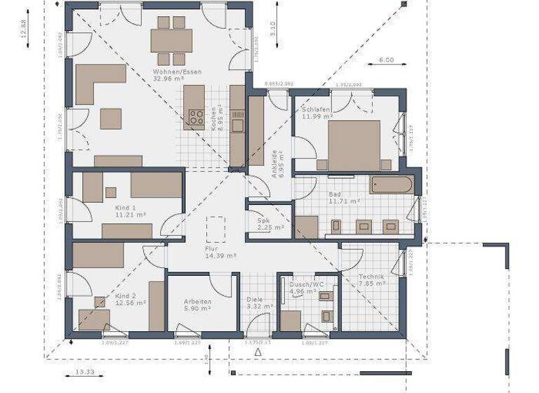 Bungalow zum Kauf provisionsfrei 533.214 € 5 Zimmer 135 m² 517 m² Grundstück Gollwitz Brandenburg an der Havel 14776